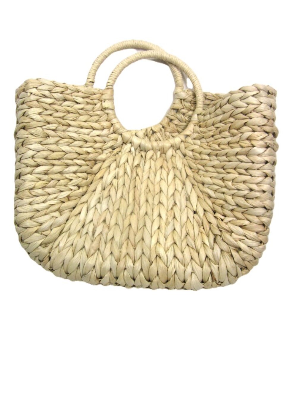 Hat Attack Marley Round Handle Tote Bag Revolve EUC Straw Optional Blue - Picture 4 of 11